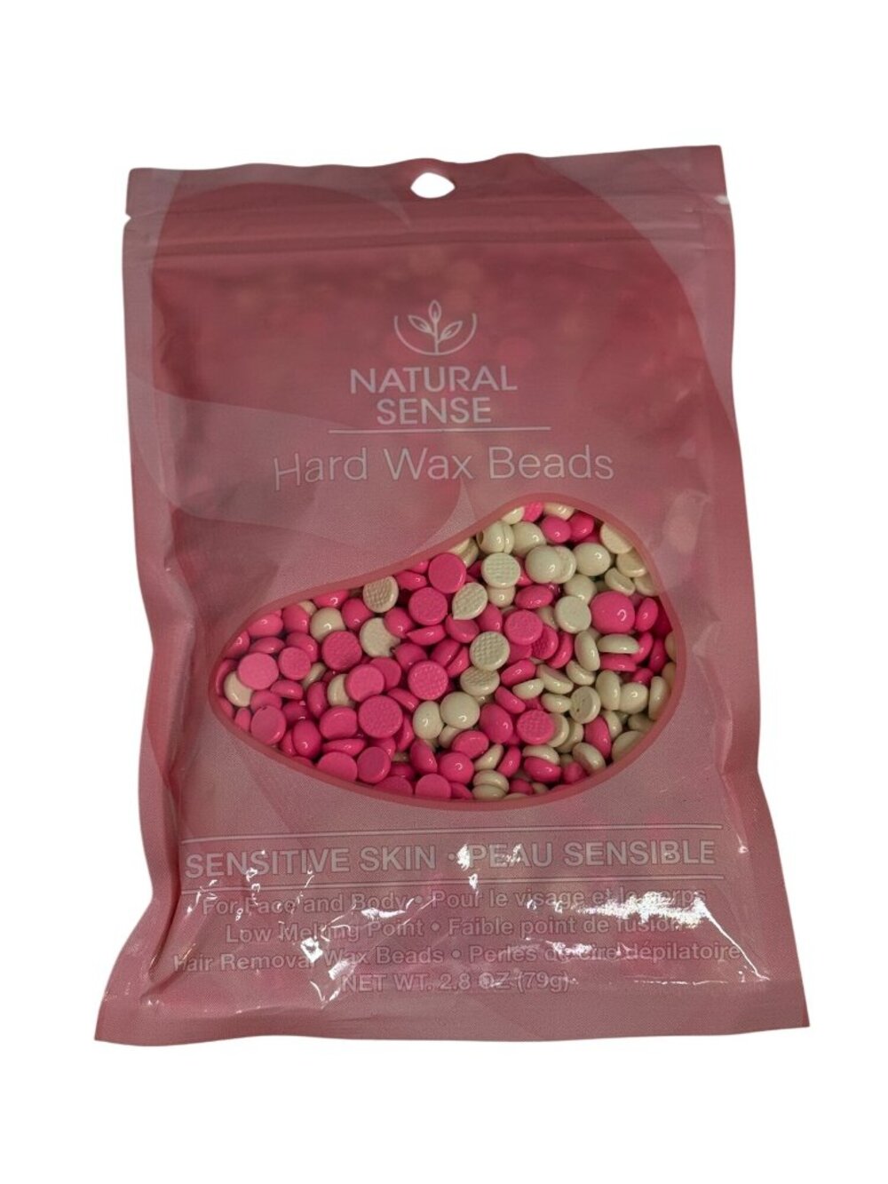 Natural Sense Hard Wax Beads Sensitive Skin 2.8 oz Hair Removal Pink NWT